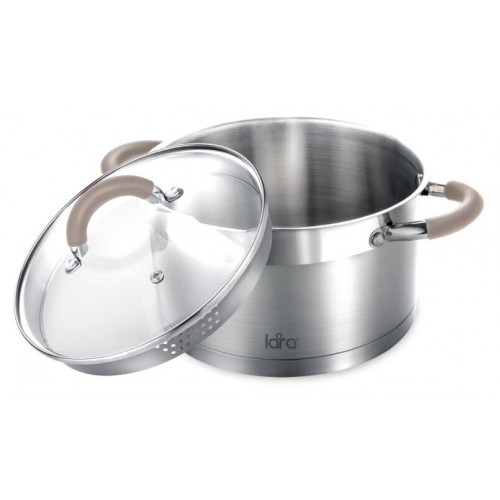 Кастрюля LARA Берлин LR02-343 4.4 л (серебристый) 