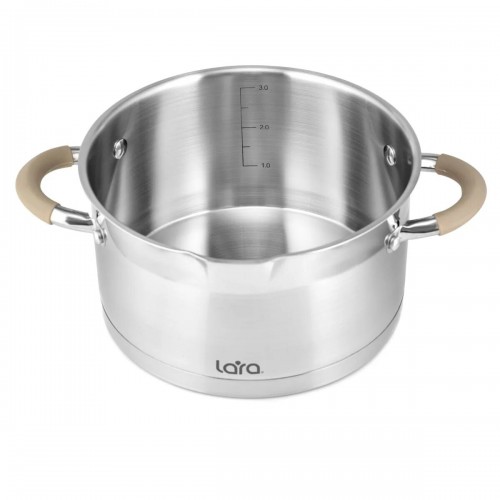 Кастрюля LARA Берлин LR02-343 4.4 л (серебристый) 4