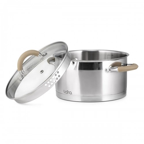 Кастрюля LARA Берлин LR02-343 4.4 л (серебристый) 5