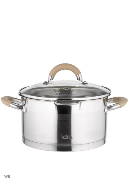 Кастрюля LARA Берлин LR02-344 5.7 л (серебристый) 