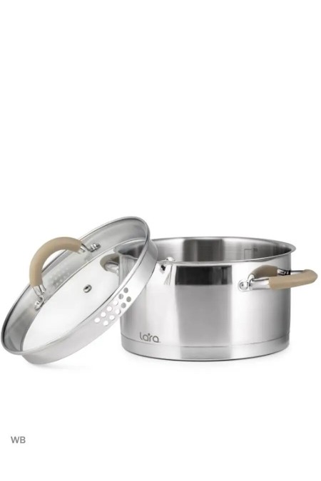 Кастрюля LARA Берлин LR02-344 5.7 л (серебристый) 2