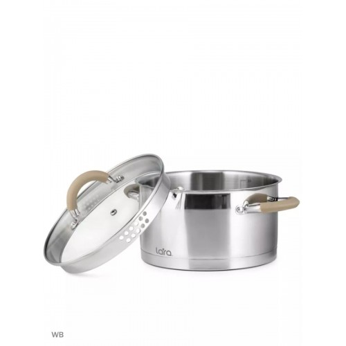 Кастрюля LARA Берлин LR02-344 5.7 л (серебристый) 3