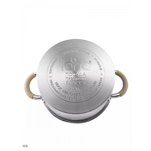 Кастрюля LARA Берлин LR02-344 5.7 л (серебристый) 5