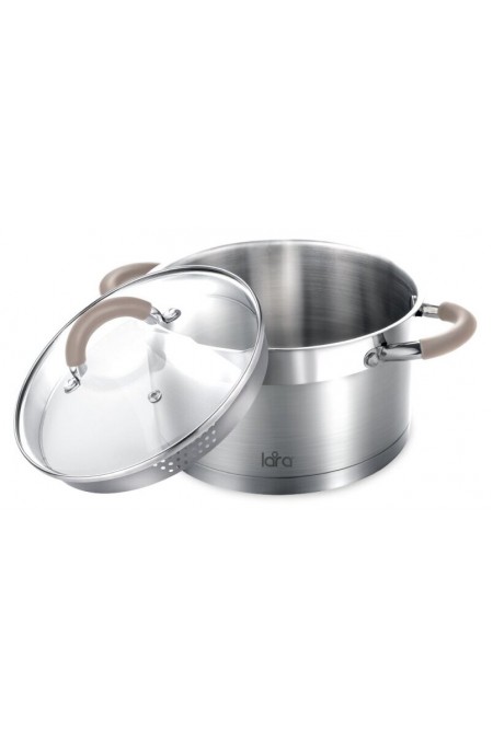 Кастрюля LARA Берлин LR02-344 5.7 л (серебристый) 6