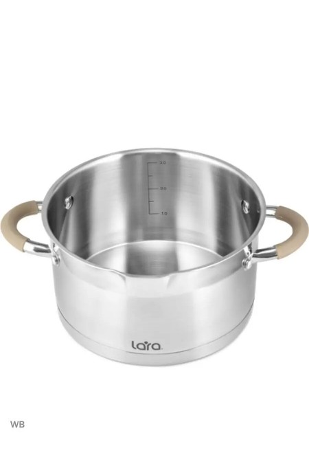Кастрюля LARA Берлин LR02-345 7.2 л (серебристый) 1