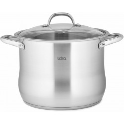 Кастрюля LARA Big Size LR02-42 10 л (серебристый)