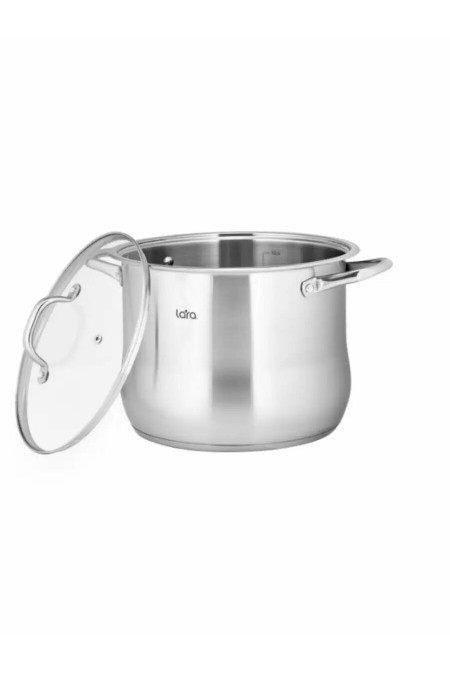 Кастрюля LARA Big Size LR02-42 10 л (серебристый) 1