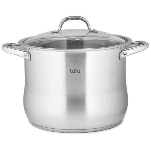 Кастрюля LARA Big Size LR02-43 10.6 л (серебристый) 
