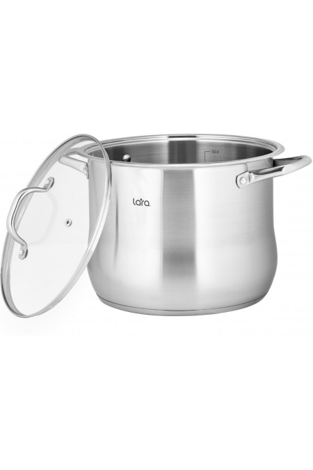 Кастрюля LARA Big Size LR02-43 10.6 л (серебристый) 1