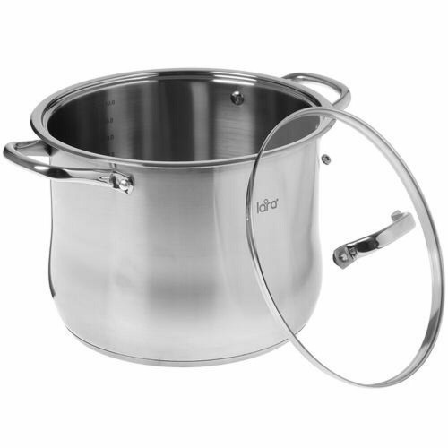 Кастрюля LARA Big Size LR02-43 10.6 л (серебристый) 7