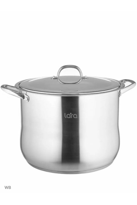 Кастрюля LARA Big Size LR02-45 17 л (серебристый) 