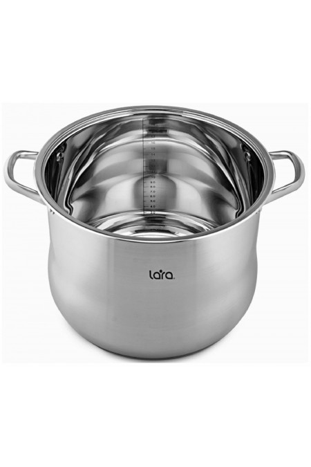 Кастрюля LARA Big Size LR02-45 17 л (серебристый) 5