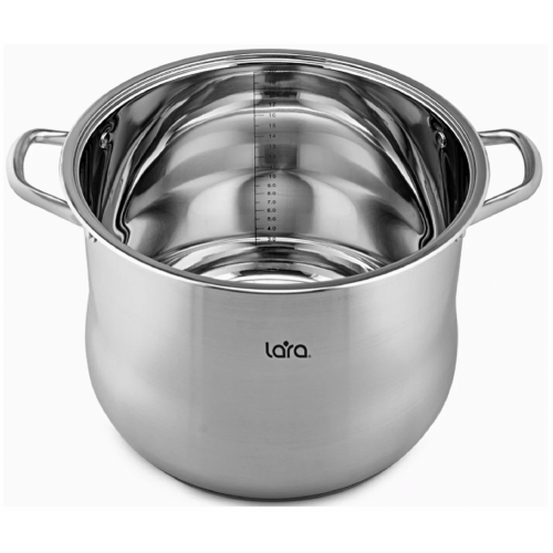 Кастрюля LARA Big Size LR02-45 17 л (серебристый) 5