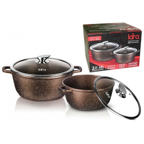 Кастрюля LARA Choco LR02-205 5 л (коричневый) 6