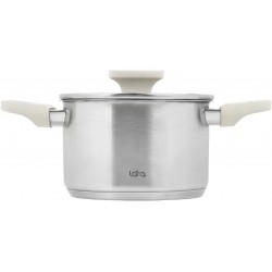 Кастрюля LARA Флора LR02-258 3.9 л (серебристый)