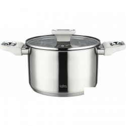 Кастрюля LARA Флора LR02-259 5.1 л (серебристый)