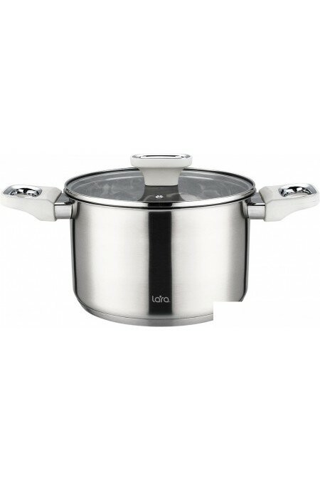 Кастрюля LARA Флора LR02-259 5.1 л (серебристый) 
