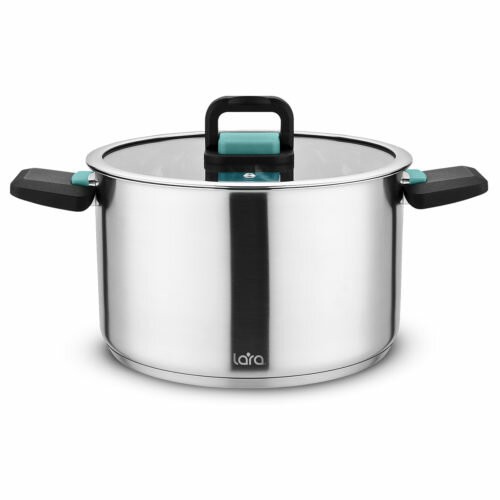 Кастрюля LARA Изумруд LR02-241 2 л (серебристый) 
