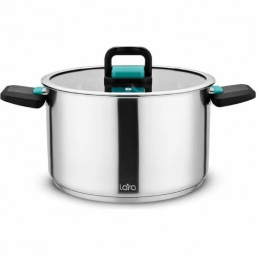 Кастрюля LARA Изумруд LR02-244 5 л (серебристый) 