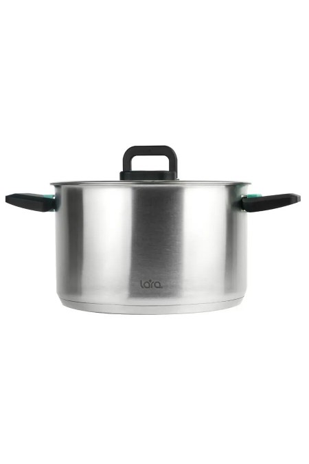 Кастрюля LARA Изумруд LR02-245 6.4 л (серебристый) 3