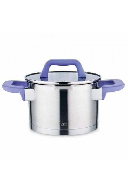 Кастрюля LARA Лаванда LR02-254 5 л (серебристый) 