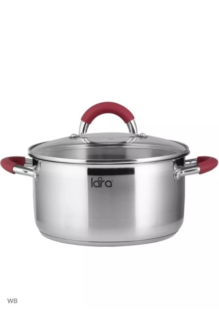 Кастрюля LARA Mercury LR02-474 6.5 л (серебристый) 