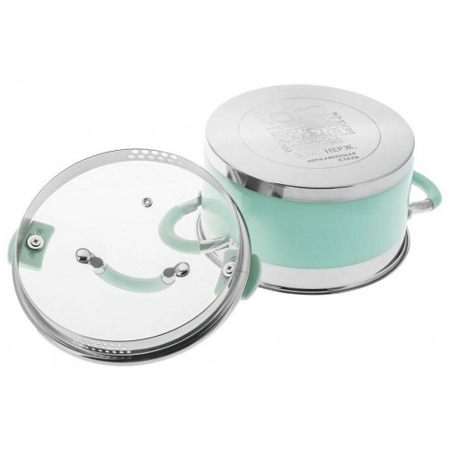 Кастрюля LARA Mint LR02-542 3.1 л (мятный) 7