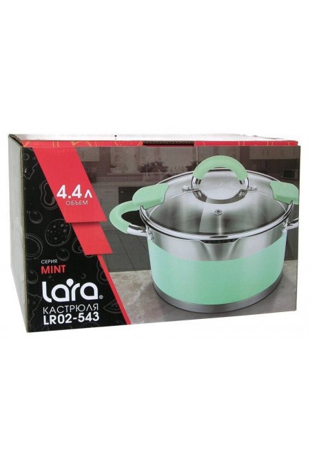 Кастрюля LARA Mint LR02-543 4.4 л (мятный) 6