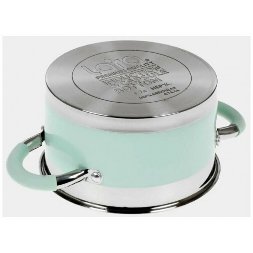 Кастрюля LARA Mint LR02-543 4.4 л (мятный) 9