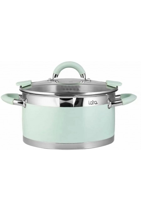 Кастрюля LARA Mint LR02-545 7.2 л (мятный) 