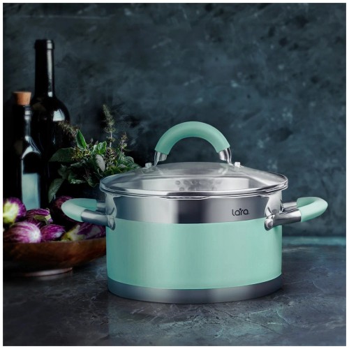 Кастрюля LARA Mint LR02-545 7.2 л (мятный) 3