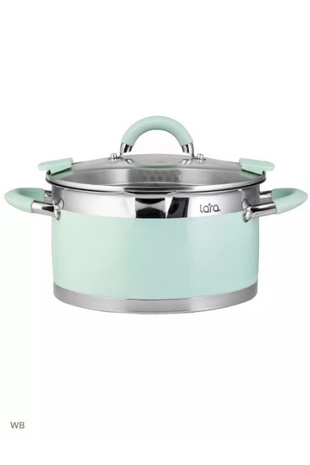 Кастрюля LARA Mint LR02-545 7.2 л (мятный) 