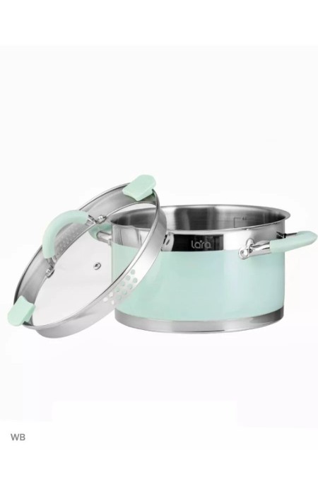 Кастрюля LARA Mint LR02-545 7.2 л (мятный) 3