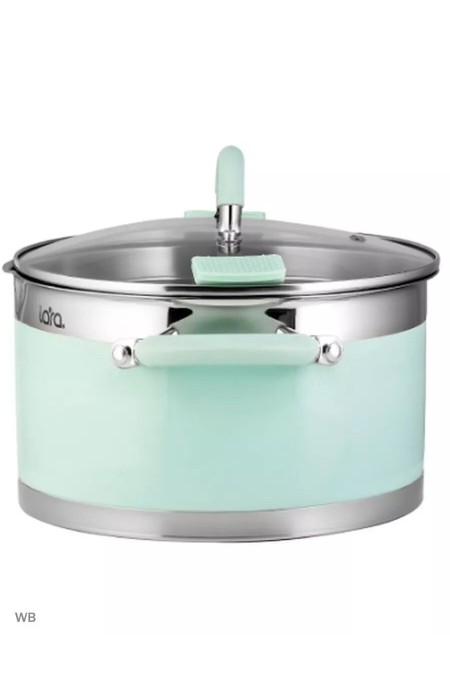 Кастрюля LARA Mint LR02-545 7.2 л (мятный) 4