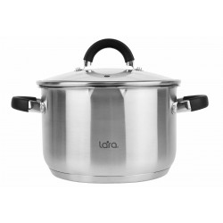 Кастрюля LARA Ника LR02-907 3.9 л (серебристый)
