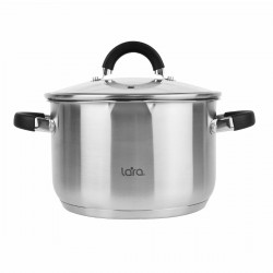 Кастрюля LARA Ника LR02-908 5.1 л (серебристый)