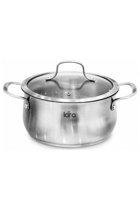 Кастрюля LARA Прованс LR02-354 5.4 л (серебристый) 