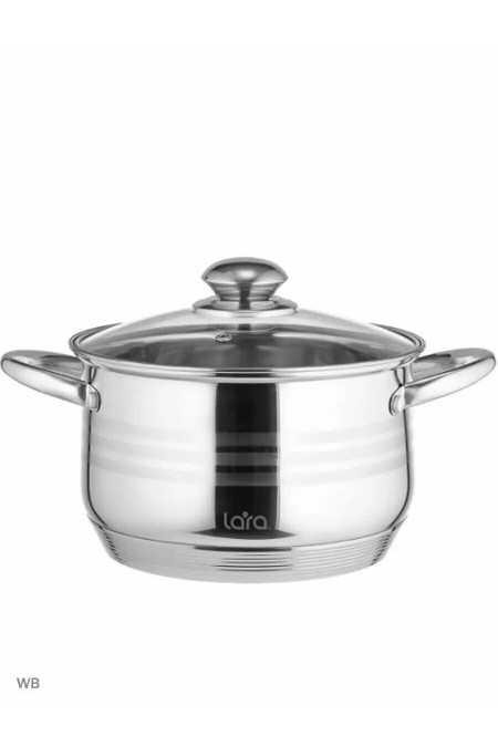 Кастрюля LARA Sonata LR02-582 3.9 л (серебристый) 