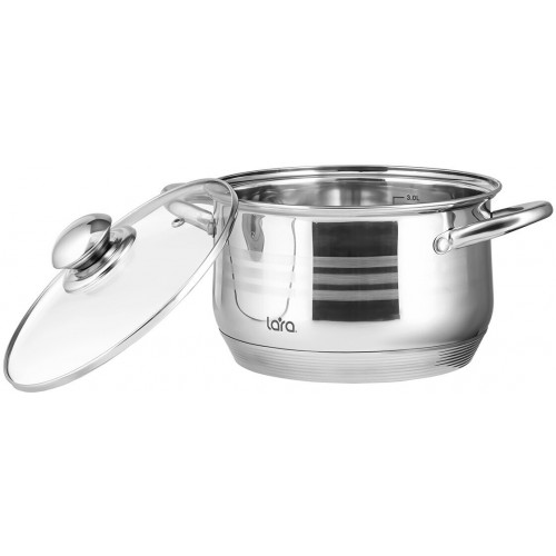 Кастрюля LARA Sonata LR02-583 6.5 л (серебристый) 5
