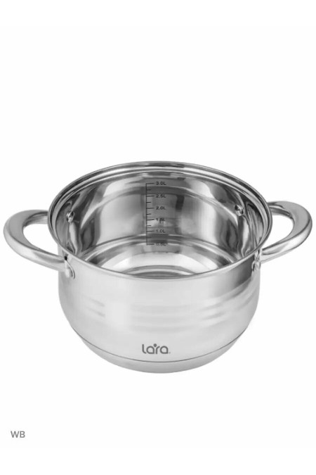 Кастрюля LARA Sonata LR02-584 4.9 л (серебристый) 1