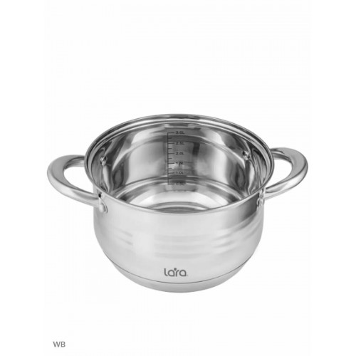 Кастрюля LARA Sonata LR02-584 4.9 л (серебристый) 2