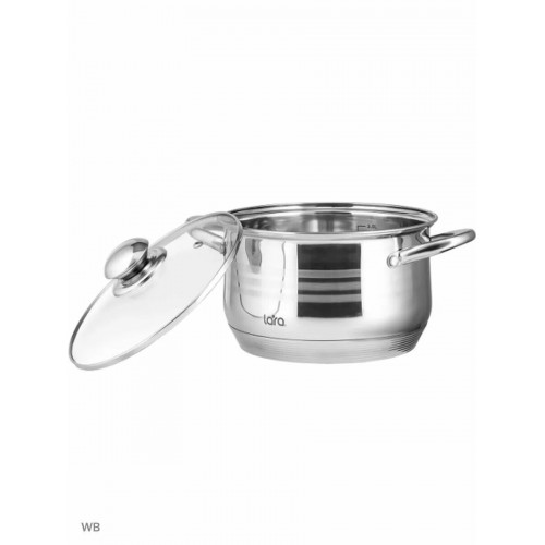 Кастрюля LARA Sonata LR02-584 4.9 л (серебристый) 3