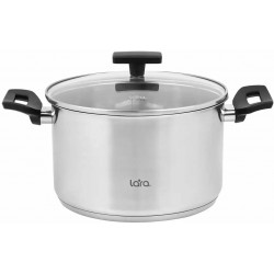 Кастрюля LARA Веста LR02-249 5.1 л (серебристый)