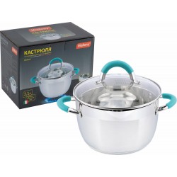 Кастрюля Mallony Bravo 005428 2.1 л (серебристый)