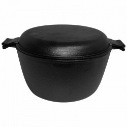 Кастрюля Mallony CC-20/30 2,2 л с крышкой-сковородой (черный)