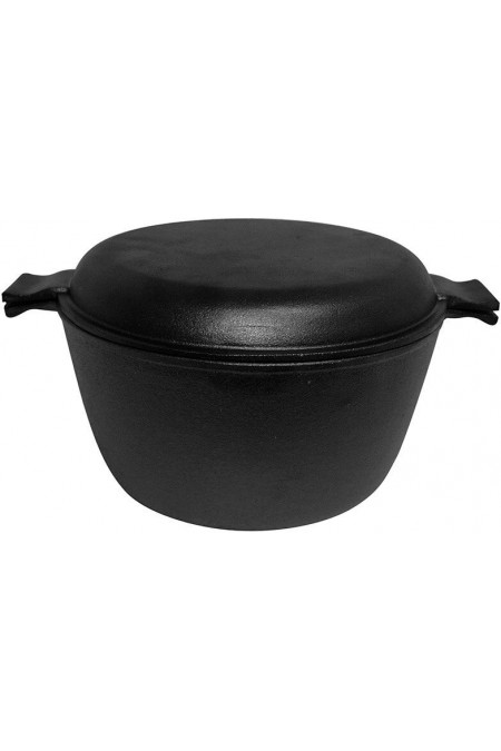 Кастрюля Mallony CC-20/30 2,2 л с крышкой-сковородой (черный) 