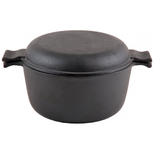 Кастрюля Mallony CC-20/30 2,2 л с крышкой-сковородой (черный) 2