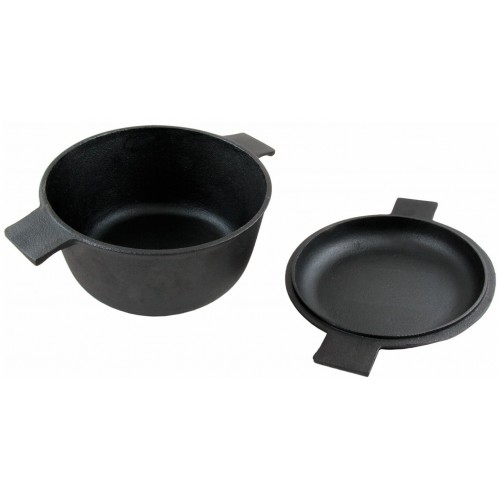 Кастрюля Mallony CC-20/30 2,2 л с крышкой-сковородой (черный) 3