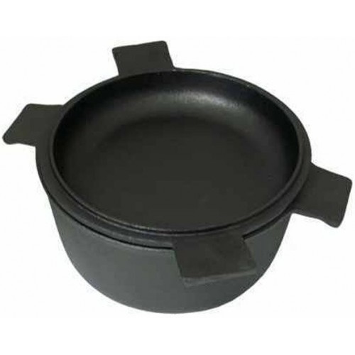 Кастрюля Mallony CC-20/30 2,2 л с крышкой-сковородой (черный) 4