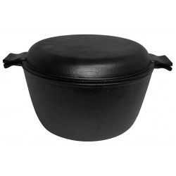 Кастрюля Mallony CC-24/45 4,5 л с крышкой-сковородой (черный)